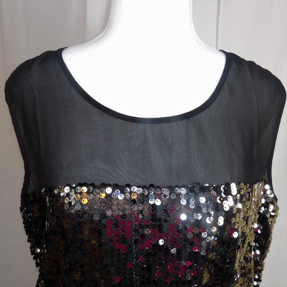 Rock & Roll Cowgirl Silver Sequin Sparkle Top - Picture 5 of 7